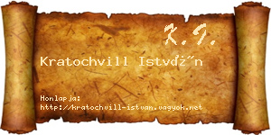 Kratochvill István névjegykártya